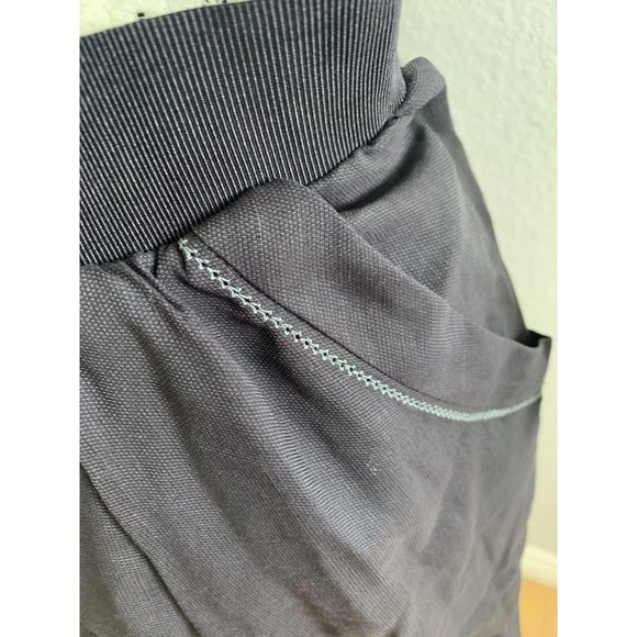 Anthropologie Leifsdottir Silk Skirt Navy Blue Light Blue Aqua Stitching Sz XS - Picture 4 of 14
